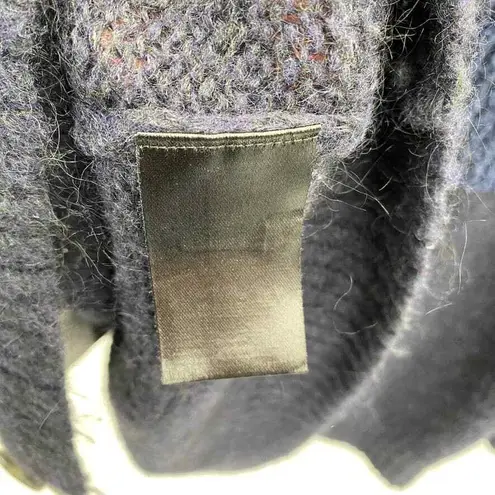 Tibi Cardigan Sweater Womens Small Gray Blue Fuzzy Knit Pockets Button Front - Image 11