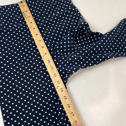 Ralph Lauren  Capri Legging Sz Small Navy/White Polka Dot High Rise Crop