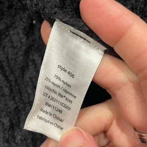 Barefoot Dreams Cozy Chic Black Zip Up Hoodie Size Small