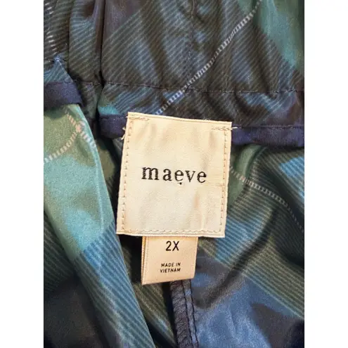 Maeve Taffeta Plus Size 2X Plaid Wide Leg Pants Cropped Trousers New With Tags