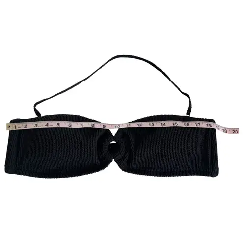 J.Crew Bandeau Black Scrunchie Bikini Top with O
