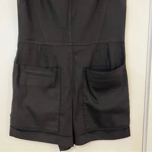 Theory  Hadrine Blend Black Linen Romper thumbnail 7