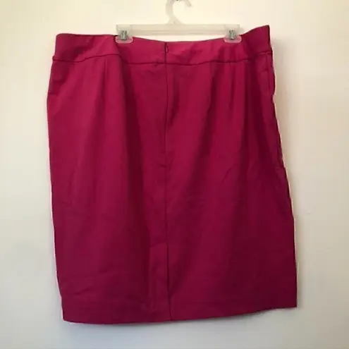 Lane Bryant NEW NWT  Plus Size Solid Bright Pink Ponte Knit Straight Pencil Skirt