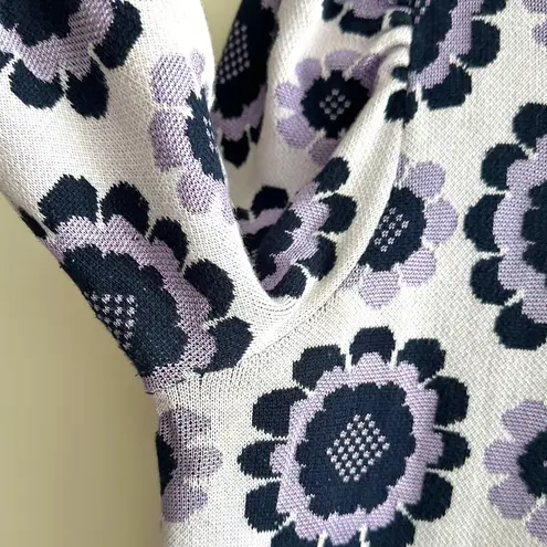 Kate Spade  New York Geo Floral Cropped Sweater, Purple, Size Small
