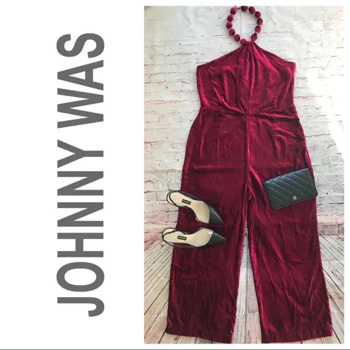 Johnny Was 👒Love Velvet Halter Romper Size S