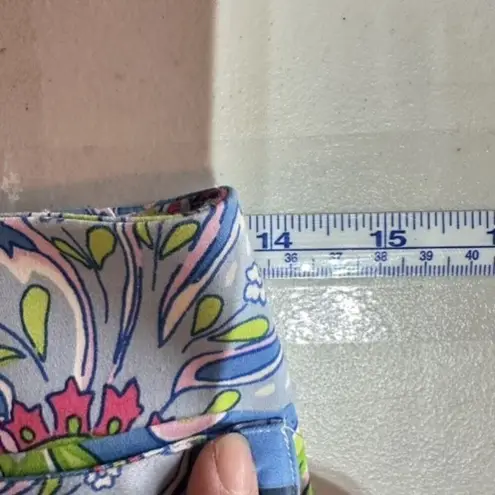 Melly M Womens Floral Paisley Lined Stretch Pencil Skirt Blue Green Size Medium