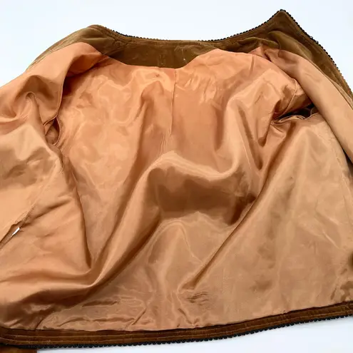 Vintage 70s Womens Brown Velvet Blazer Jacket Dark Academia Classic Old Money Size M