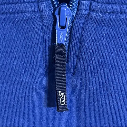 Vineyard Vines  Women's Sweater Blue Size M Pullover 1/4 Zip Whale Logo Mock Neck