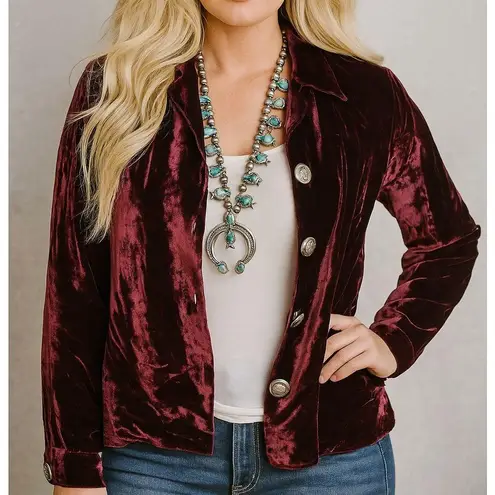 Double D Ranch crushed velvet jacket, and skirt set oversized