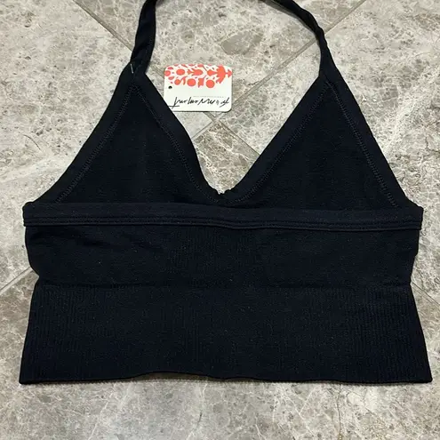 Free People FP Movement Free Throw Halter Bra Black XS/S