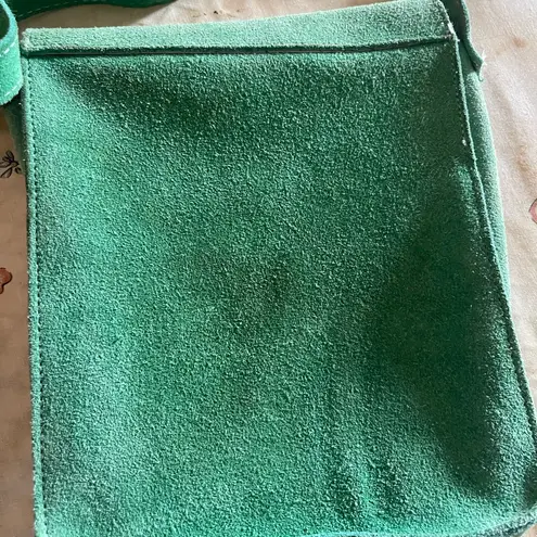 Mint Green Crossbody Bag with Suede Finish
