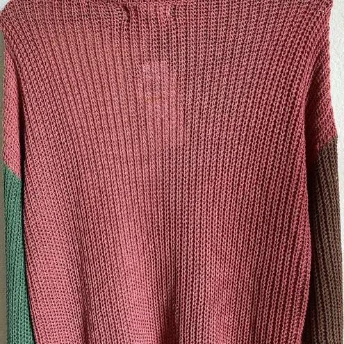 Band of Gypsies  Rosa Color Block Sweater Size S