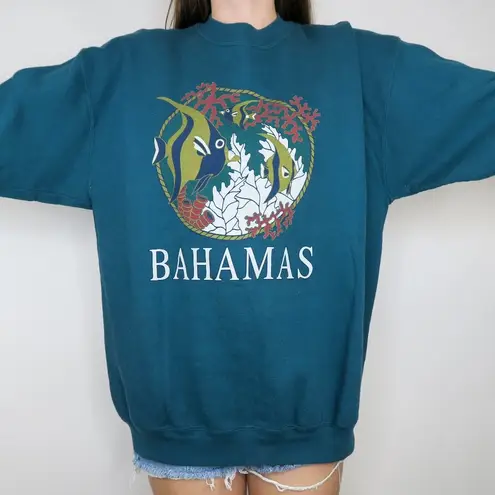 Vintage 90s Bahamas Fish Sweatshirt Size M