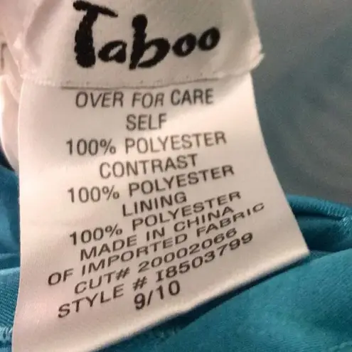 Taboo TEAL MULTI ANIMAL PRINT EMBELLISHED WAIST MAXI DRESS 9/10