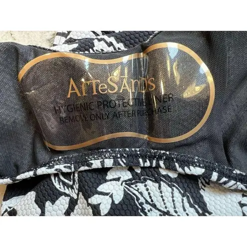 Artesands Cantata Forte Black Monet Curve Fit Mid Rise Swim Bottom Bikini Sz 20