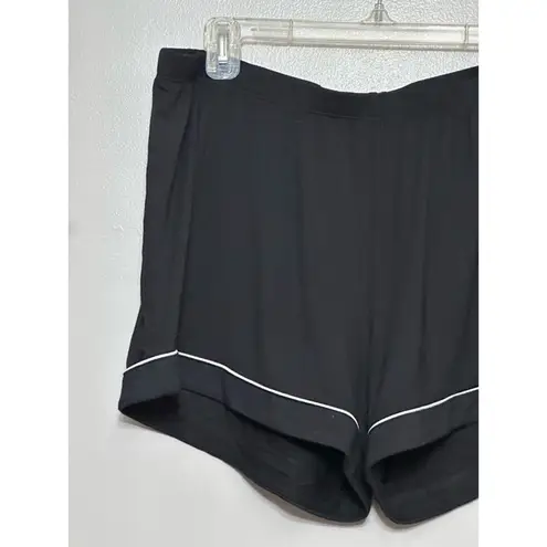 Nordstrom  Lounge Shorts Women's L Black Stretch Casual Pull On New