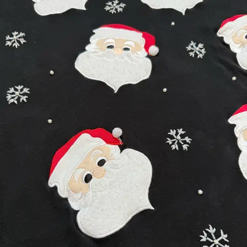 Bechamel Vintage Santa Shirt Dress Tunic Top Christmas Holiday L Large Red