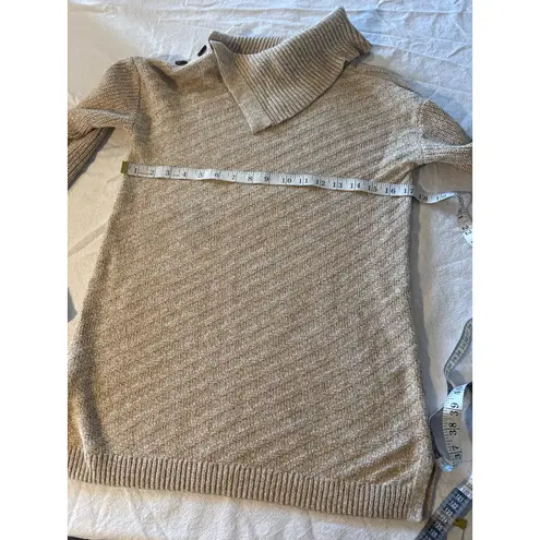 Style & Co Beige Knit Sweater Women’s Small Cotton Blend