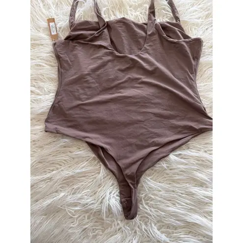 SKIMS Fits Everybody Square Neck Bodysuit Umber Size 4X