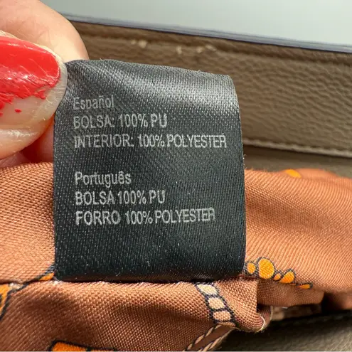 La Terre Chic Taupe PU Leather Shoulder Bag Set w/Matching Wallet Brown