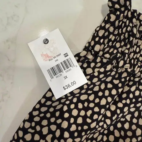 Ophelia Roe NWT Wide Leg PullOn Crop Pants Stone Pattern Womens Size 3X Mid Rise - Image 7