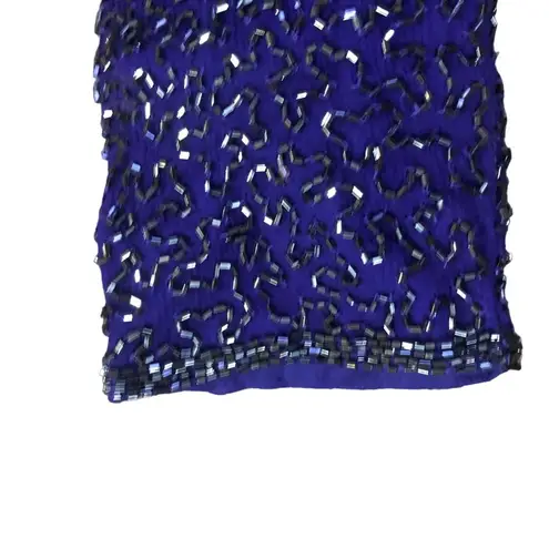 Sequined Jacket Womens M Used Purple Black Lined Size M