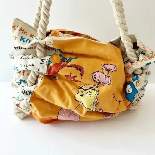 Dr. Seuss Fox In Sox Canvas Shoulder Bag Rope Straps