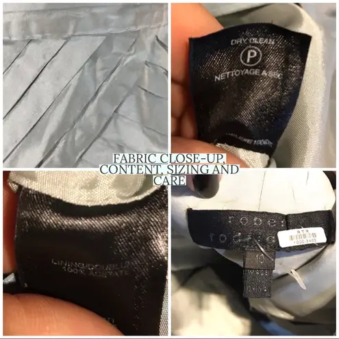 Robert Rodriguez LIGHT BLUE WITH GOLD SHEEN ASYMMETRICAL ONE SHOULDER DRESS (10)