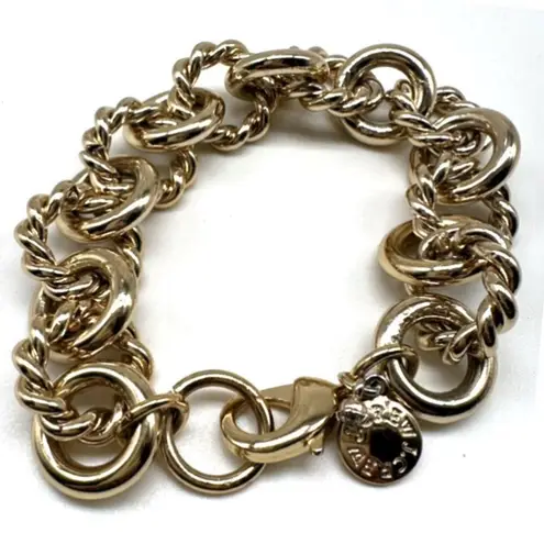 J. Crew Chunky Chain Link Gold Tone Bracelet vintage inspired statement
