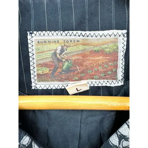 Burning Torch Jacket Dress Anthropologie Boho Western Pockets Button Down‎ Lined Size L