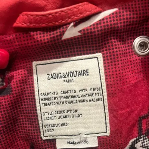Zadig & Voltaire RED LEATHER JACKET
