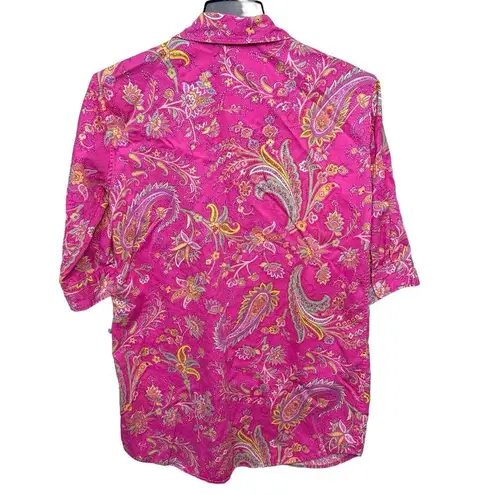 Ralph Lauren  Women's Size Medium Pink Paisley Classic Sleep Shirt