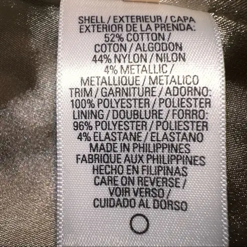 T Tahari - Glistening Tan Metallic Ruffled Blazer/Jacket