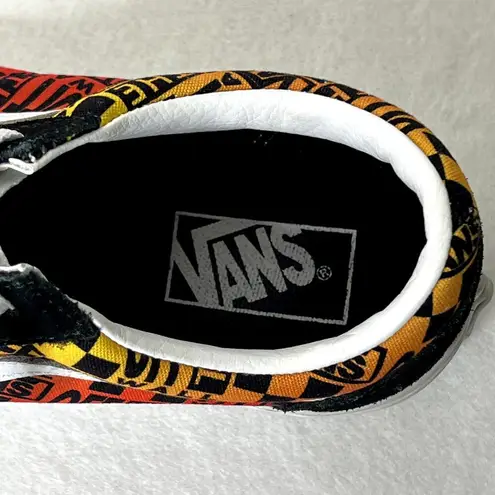 Vans  Old Skool Logo Flame Suede Canvas Sneakers