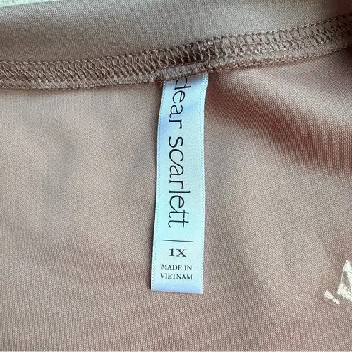 Scarlett Tan Oversized Boxy Sweatshirt Tunic Size 1X