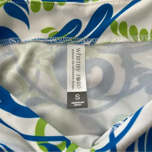 Whimsy Rose Sun Safe 3/4 Sleeve Top, Size S Blue