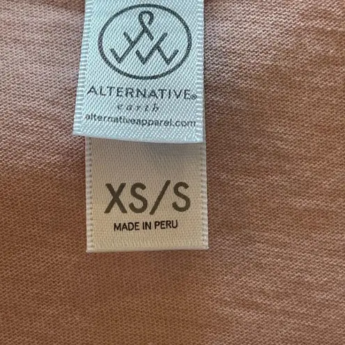 Alternative Rose Quartz Split Collar Short Dolman Style Sleeve T-Shirt S