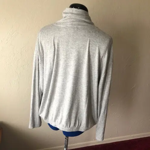 Johnny Was NWT Calme Hachi Mock Neck Pullover in Grey Sz L