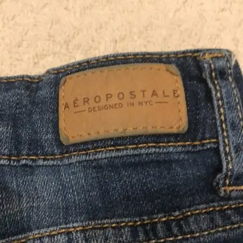 Aeropostale  Distressed Denim Midi Shorts Size 2