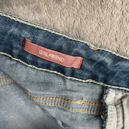 Jag jeans Girlfriend Jeans Women’s 2 Medium Wash Distressed Mid Rise Western Y2K