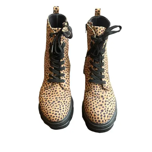 Olivia Miller Normie leopard print combat boots