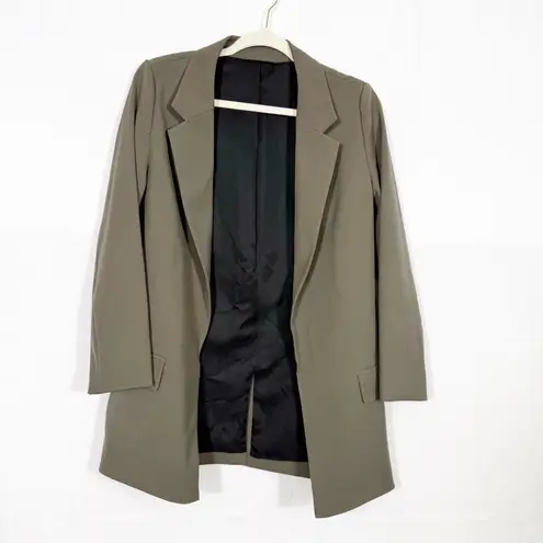 All Saints Aleida Lightweight Tri Blazer Olive Army Tarmac Green