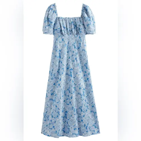 Boden USA Boden Ruched Bodice Midi Dress
Porcelain Blue, Paisley Bud