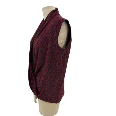 Trina Turk ‎ Sophie Top Rainbow Glitter Metallic Sleeveless Surplice Size Medium