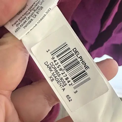 Dress the Population NEW Delphine Dress in Dark Magenta - Extra Small