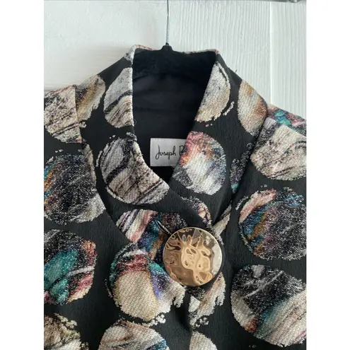 Joseph Ribkoff Women 10 Jacket Art to Wear Large Polka Dot Bolero 3/4 Sleeve