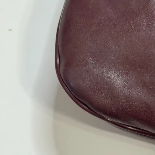 Etienne Aigner Dark Burgundy Leather Shoulder Bag