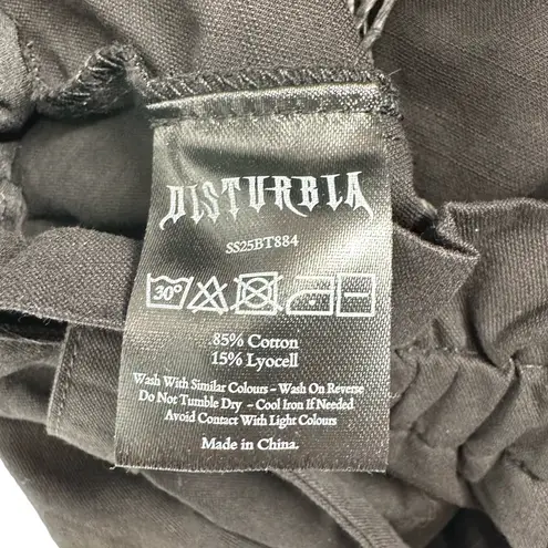 Disturbia Strega Tie Belt Midaxi Skirt in Black size 2 NWT Cotton Midi Maxi