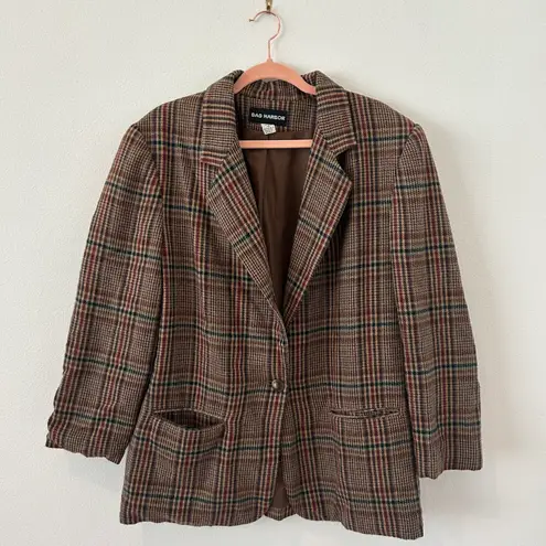 Sag Harbor Vintage Plaid Blazer