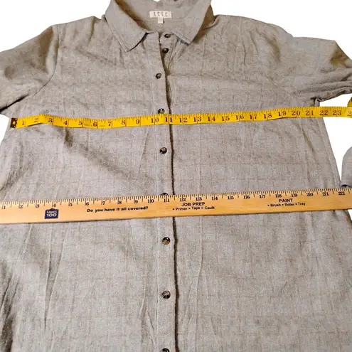 TCEC Gray Flannel Shirt Dress, Large